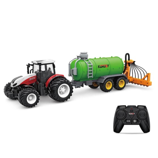 Big Wheel RC Tractor + Fertilizer Sprayer Tanker 1/24 Korody K-6642K - 1 K-6642K-Big Wheel RC Tractor + Fertilizer Sprayer Tanker 1/24 Korody - K-6642K
