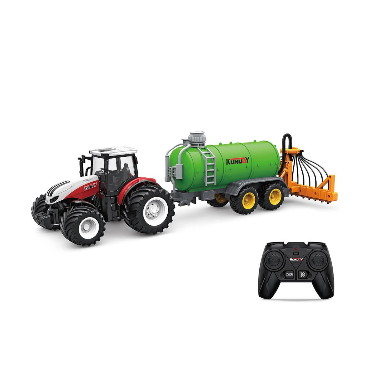 Big Wheel RC Tractor + Fertilizer Sprayer Tanker 1/24 Korody  K-6642K - 1
