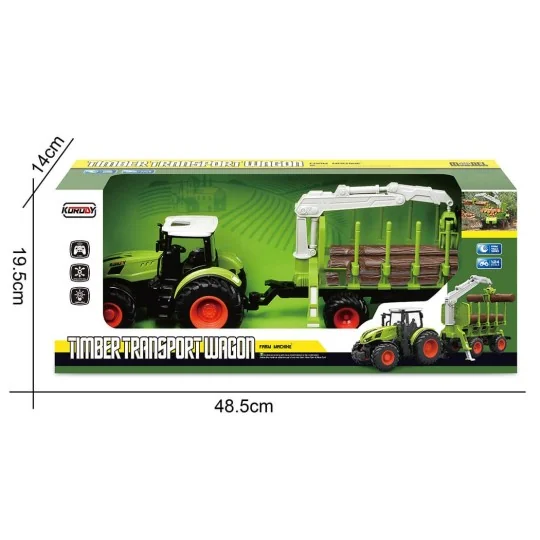 K-6648-Tracteur RC vert +  avec grappin 1/24 Korody