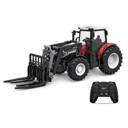 Red RC Tractor with Fork and Tines Pallet Truck 1/24 Korody K-6633 - 1