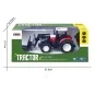 K-6633-Red RC Tractor with Fork and Tines Pallet Truck 1/24 Korody - K-6633