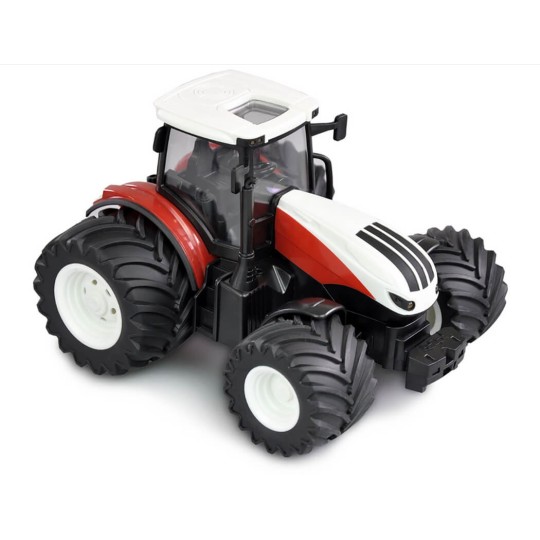 K-6639K-Red Big Wheel RC Tractor with Harrow 1/24 Korody - K-6639K