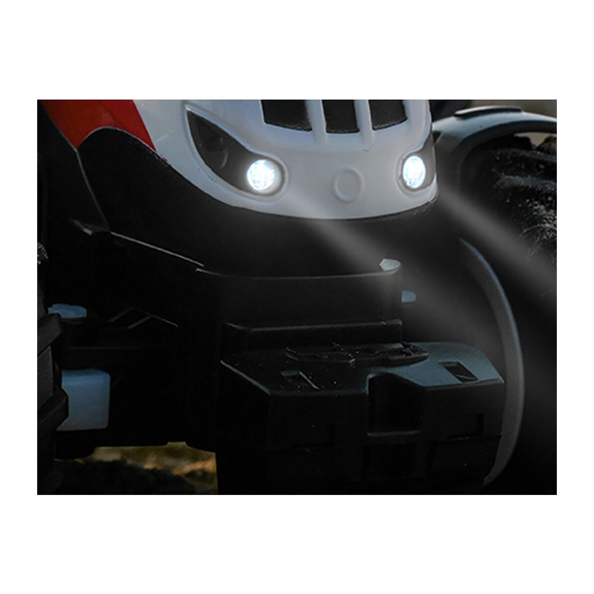 Tracteur RC rouge grosses roues avec herse 1/24 Korody  K-6639K - 5