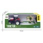 K-6637K-Red Big Wheel RC Tractor with 1/24 Korody Rake - K-6637K