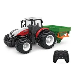 Red Big Wheel RC Tractor with Fertilizer Seeder 1/24 Korody K-6635K - 1