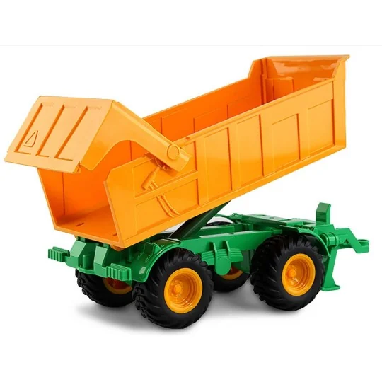 K-6643K-Tracteur RC rouge grosses roues avec remorque basculante 1/24 Korody - K-6643K