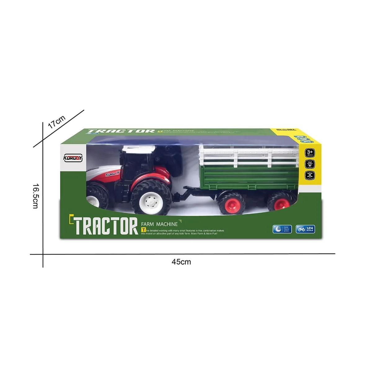 copy of Red Big Wheel RC Tractor with Tipping Trailer 1/24 Korody K-6644K - 12 copy of Red Big Wheel RC Tractor with Tipping Trailer 1/24 Korody K-6644K - 12
