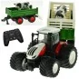 K-6644K-Tracteur RC rouge grosses roues avec remorque et vache 1/24 Korody - K-6644K