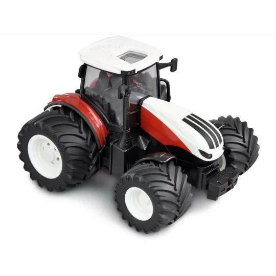 K-6646K-Red Big Wheel RC Tractor with Seed Drill Trailer 1/24 Korody