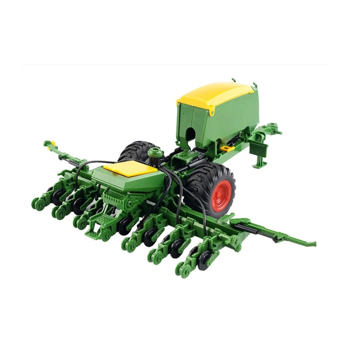 Tracteur RC rouge grosses roues avec remorque semoir 1/24 Korody  K-6646K - 2