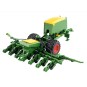 K-6646K-Red Big Wheel RC Tractor with Seed Drill Trailer 1/24 Korody