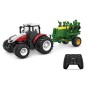 K-6646K-Red Big Wheel RC Tractor with Seed Drill Trailer 1/24 Korody
