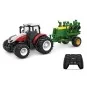 K-6646K-Tracteur RC rouge grosses roues avec remorque semoir 1/24 Korody - K-6646K
