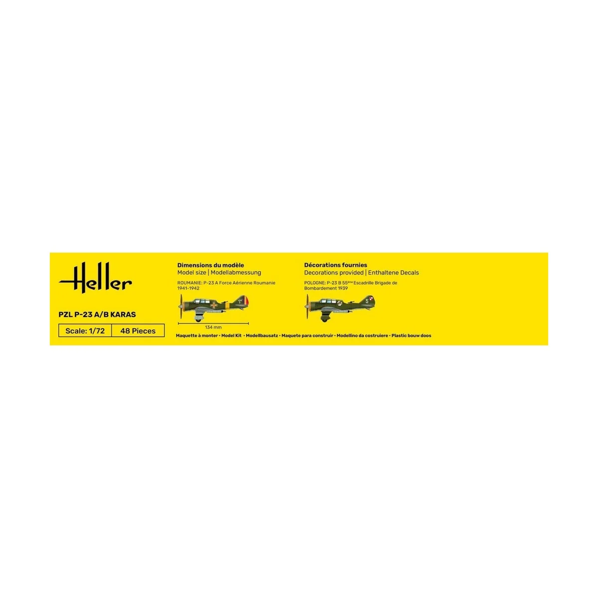 PZL 23 Karas 1/72 Heller aircraft + glue and paints Heller HEL-56247 - 3