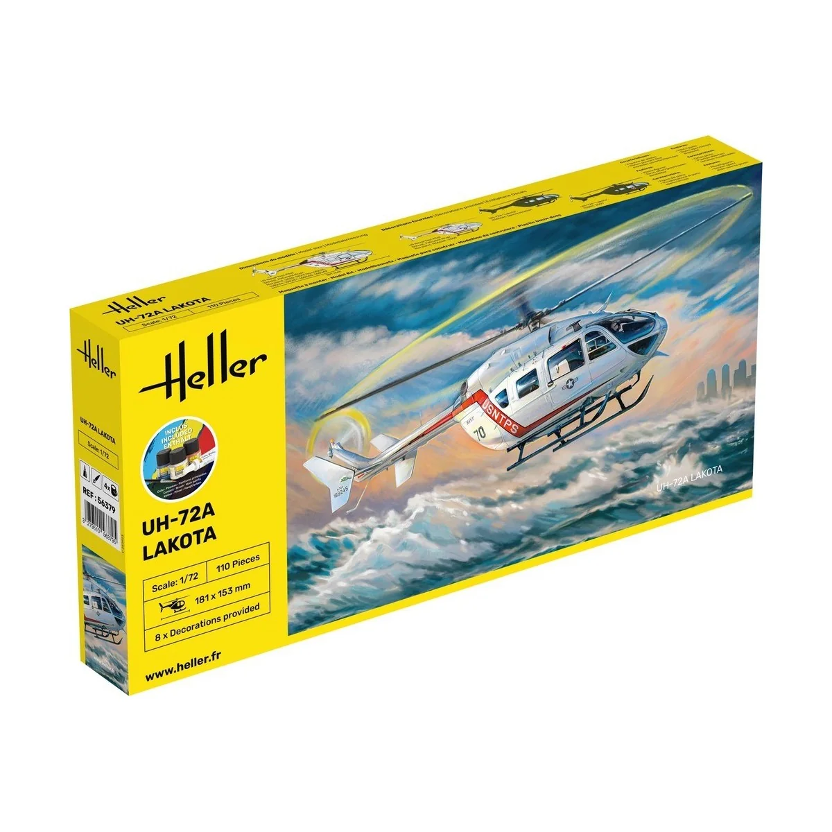 Eurocopter UH-72A Lakota 1/72 Heller + glue and paints Heller HEL-56379 - 1 Eurocopter UH-72A Lakota 1/72 Heller + glue and paints Heller HEL-56379 - 1