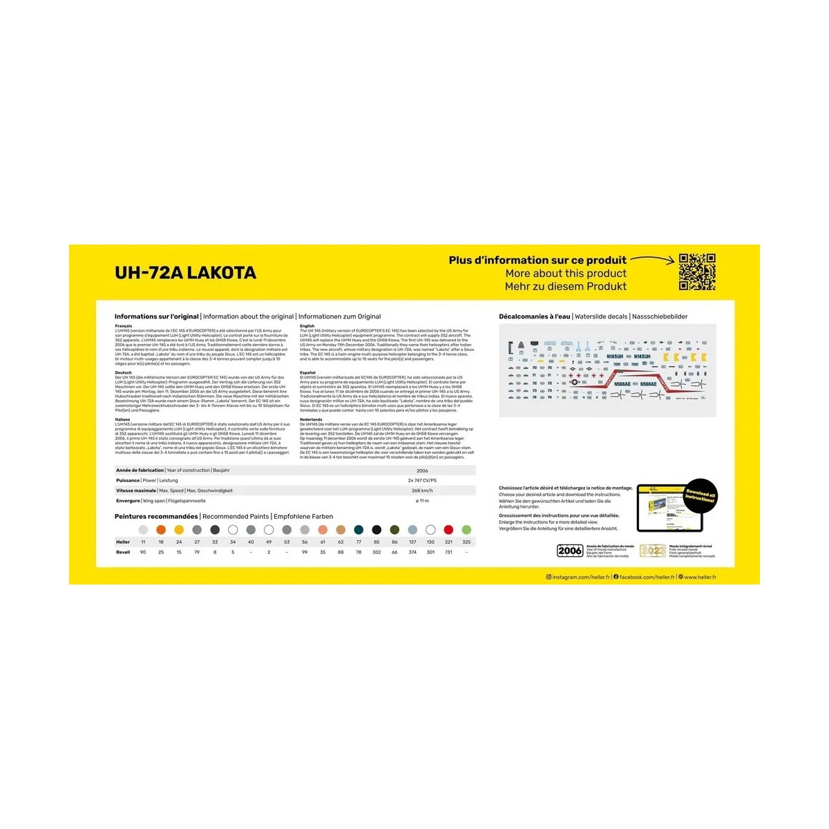 Eurocopter UH-72A Lakota 1/72 Heller + glue and paints Heller HEL-56379 - 2