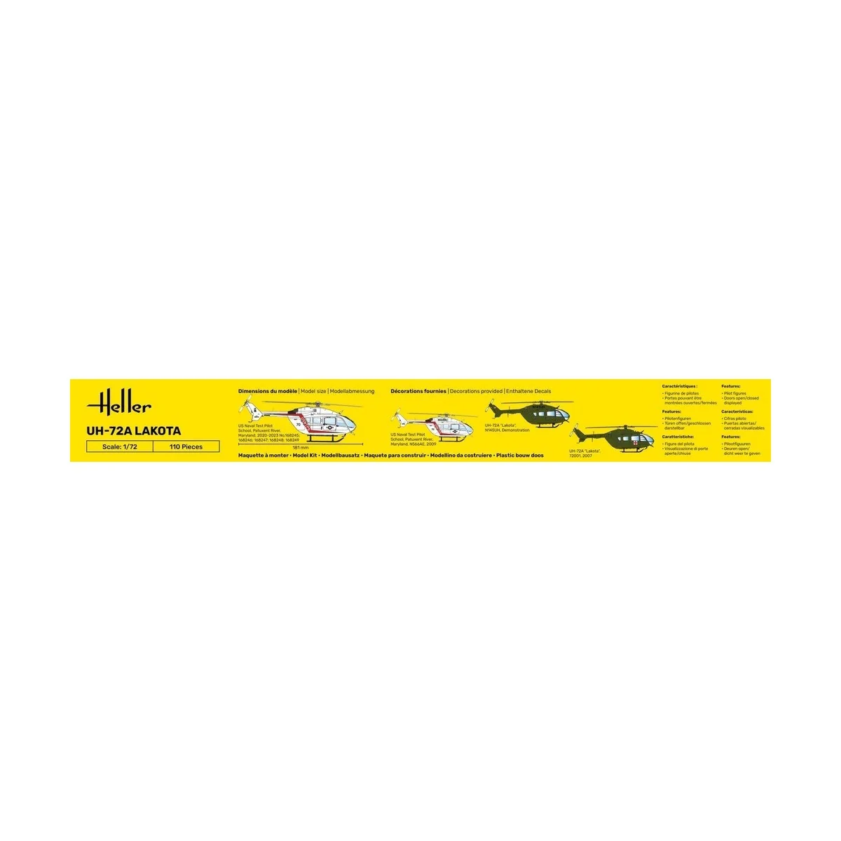 Eurocopter UH-72A Lakota 1/72 Heller + colle et peintures Heller HEL-56379 - 3