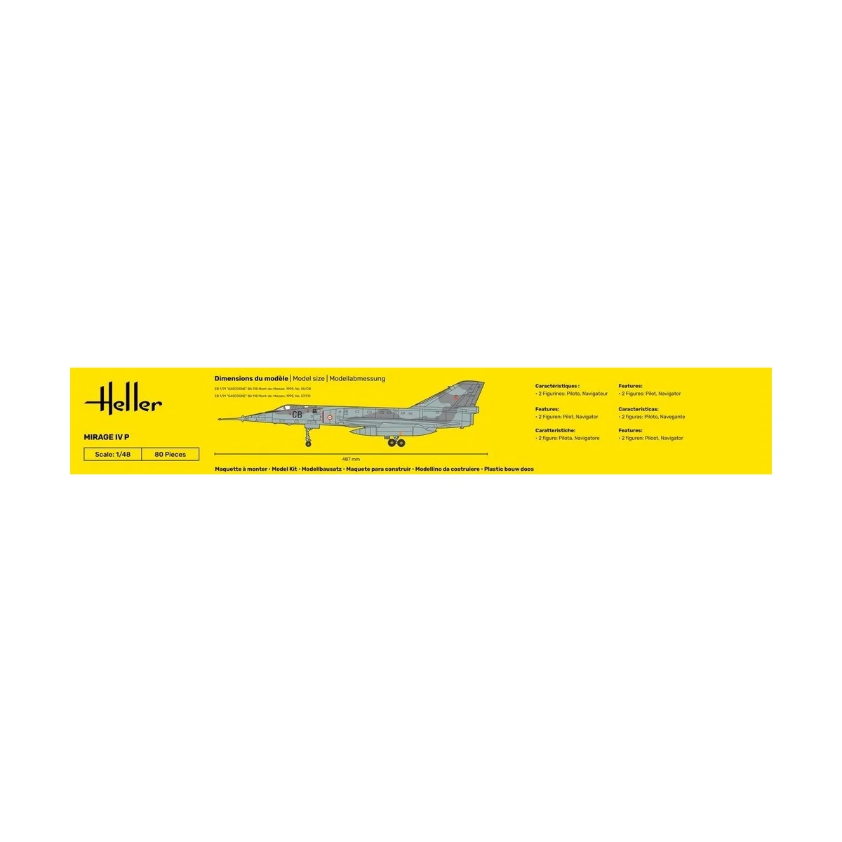 Mirage IV P 1/48 Heller Heller HEL-80493 - 5 Mirage IV P 1/48 Heller Heller HEL-80493 - 5