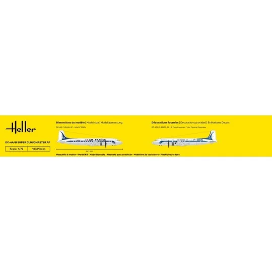 DC6 Super Cloudmaster AF 1/72 Heller Heller HEL-80315 - 3 HEL-80315-DC6 Super Cloudmaster AF 1/72 Heller - HEL-80315