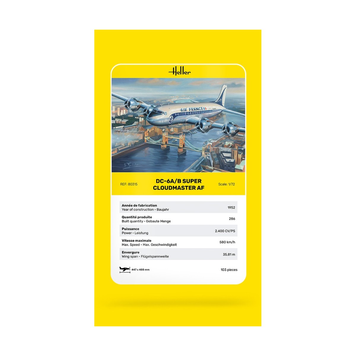 DC6 Super Cloudmaster AF 1/72 Heller Heller HEL-80315 - 4