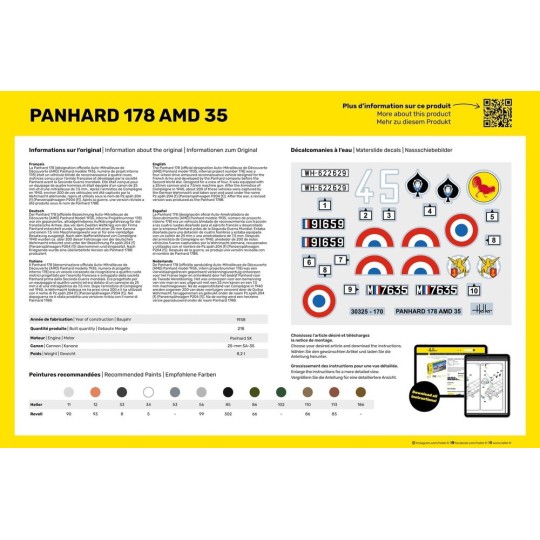 HEL-30325-Panhard 178 AMD 35 1/35 Heller Tank