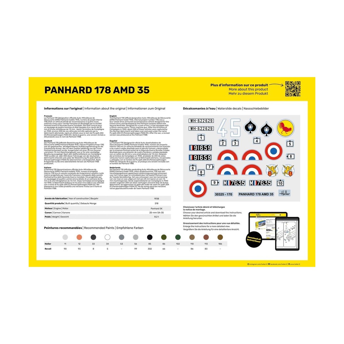 Panhard 178 AMD 35 1/35 Heller Tank Heller HEL-30325 - 2