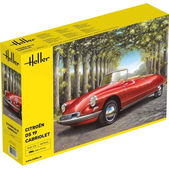 Citroën DS 19 Carbriolet 1/16 Heller Heller HEL-80796 - 1 HEL-80796-Citroën DS 19 Carbriolet 1/16 Heller - HEL-80796