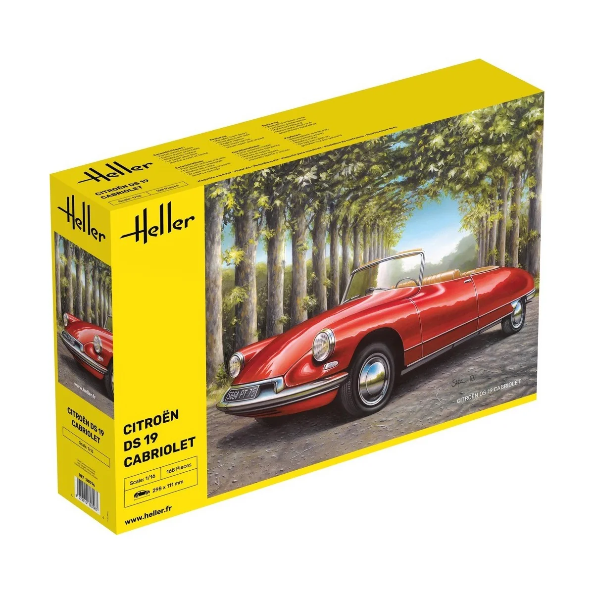 Citroën DS 19 Carbriolet 1/16 Heller Heller HEL-80796 - 1 Citroën DS 19 Carbriolet 1/16 Heller Heller HEL-80796 - 1