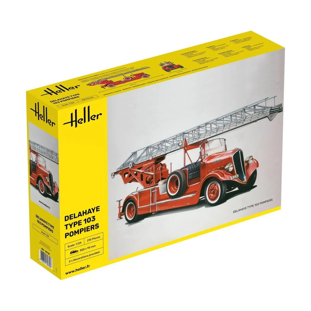Camion Pompiers Delahaye Type 103 1/24 Heller Heller HEL-80780 - 1