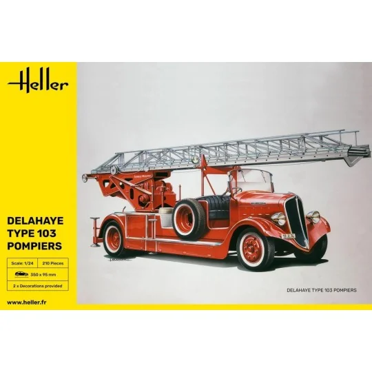 HEL-80780-Camion Pompiers Delahaye Type 103 1/24 Heller - HEL-80780
