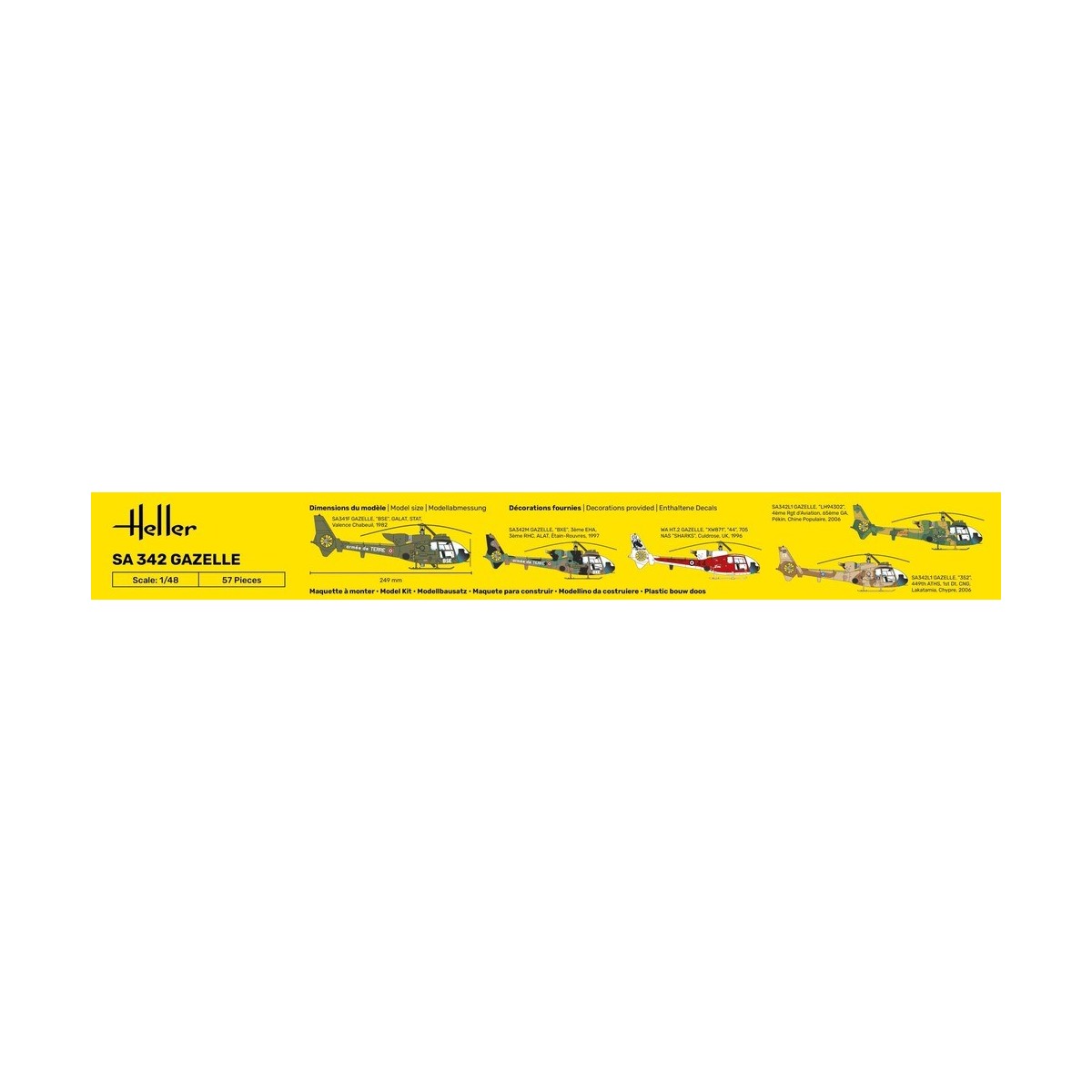 Gazelle SA 342 1/48 Heller Heller HEL-80486 - 4 Gazelle SA 342 1/48 Heller Heller HEL-80486 - 4