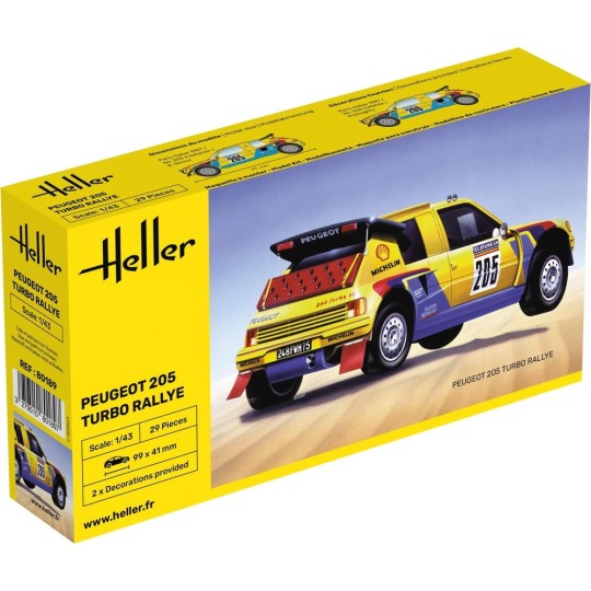 HEL-80189-Peugeot 205 Turbo Rallye 1/43 Heller - HEL-80189