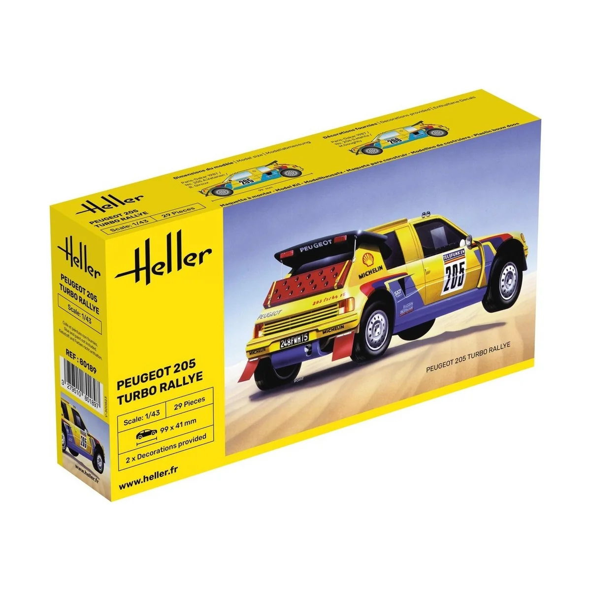 Peugeot 205 Turbo Rallye 1/43 Heller Heller HEL-80189 - 1