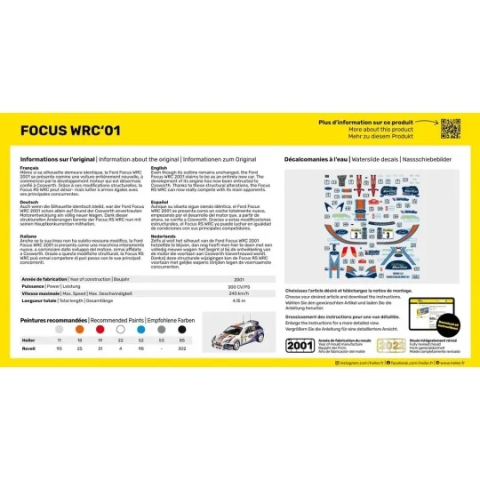 HEL-80196-Ford Focus WRC 2001 1/43 Heller - HEL-80196