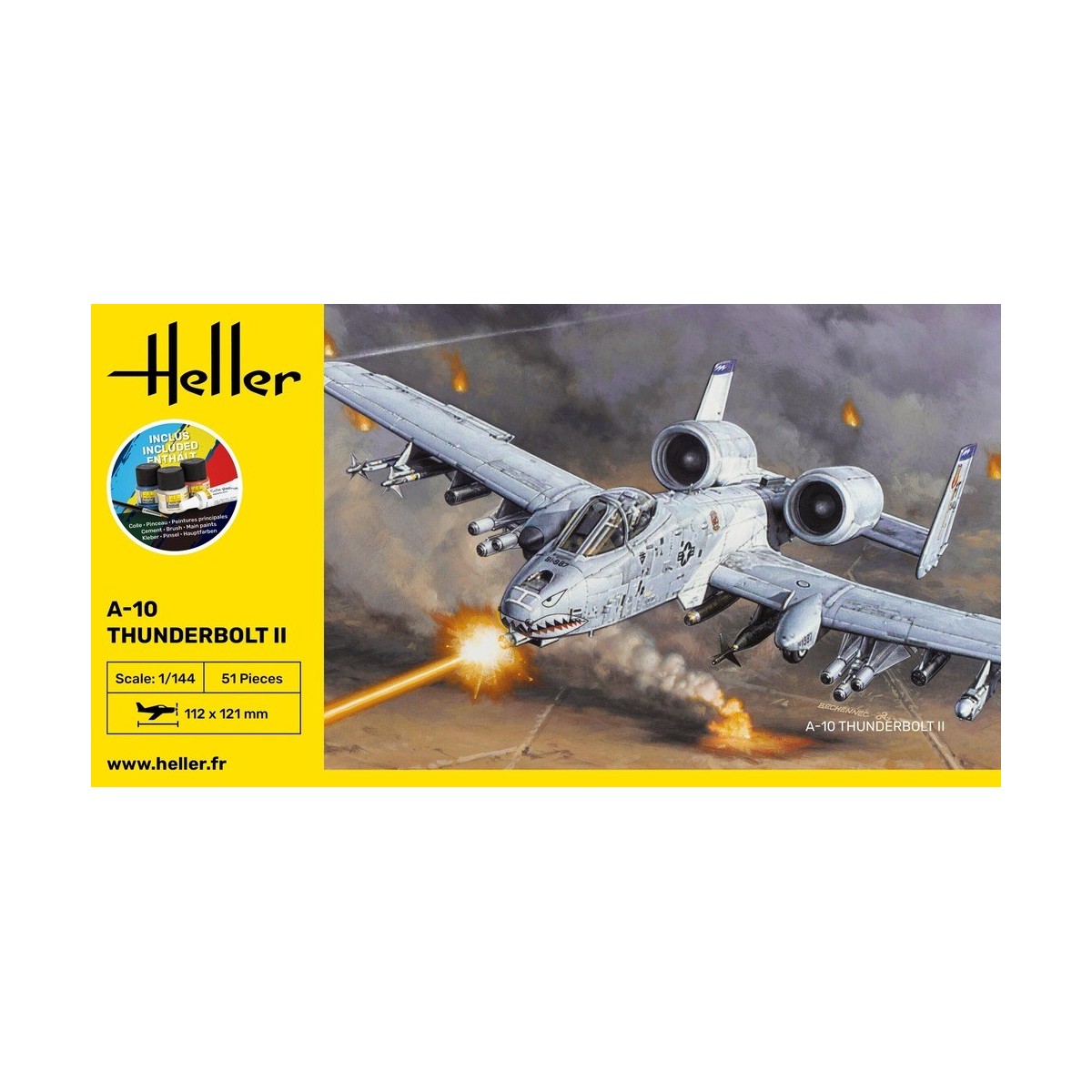 A-10 Thunderbolt II 1/144 Heller + glue and paints Heller HEL-56912 - 2 A-10 Thunderbolt II 1/144 Heller + glue and paints Heller HEL-56912 - 2