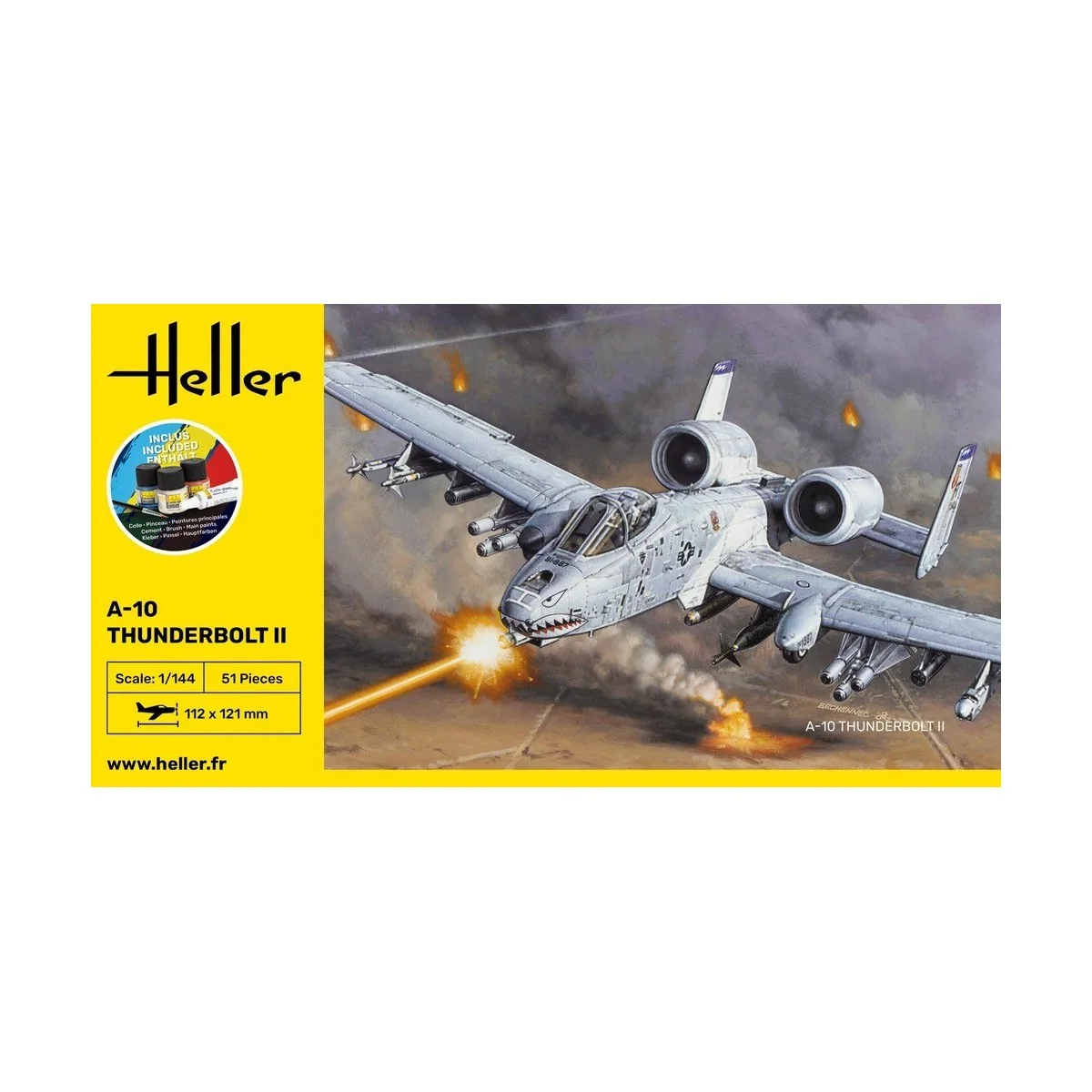 A-10 Thunderbolt II 1/144 Heller + glue and paints Heller HEL-56912 - 2 A-10 Thunderbolt II 1/144 Heller + glue and paints Heller HEL-56912 - 2