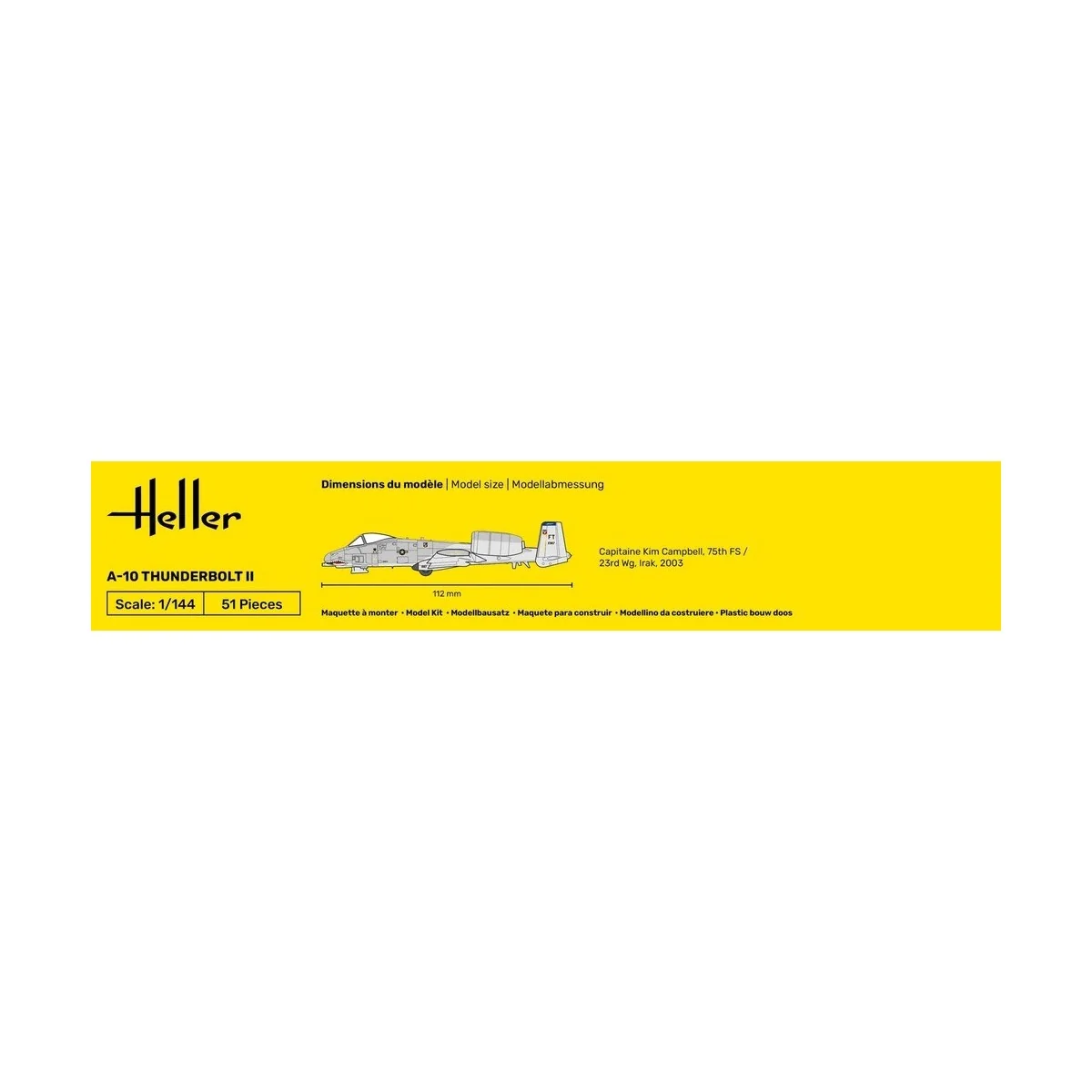 A-10 Thunderbolt II 1/144 Heller + glue and paints Heller HEL-56912 - 4 A-10 Thunderbolt II 1/144 Heller + glue and paints Heller HEL-56912 - 4