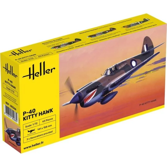 HEL-80266-P-40 Kitty Hawk 1/72 Heller - HEL-80266