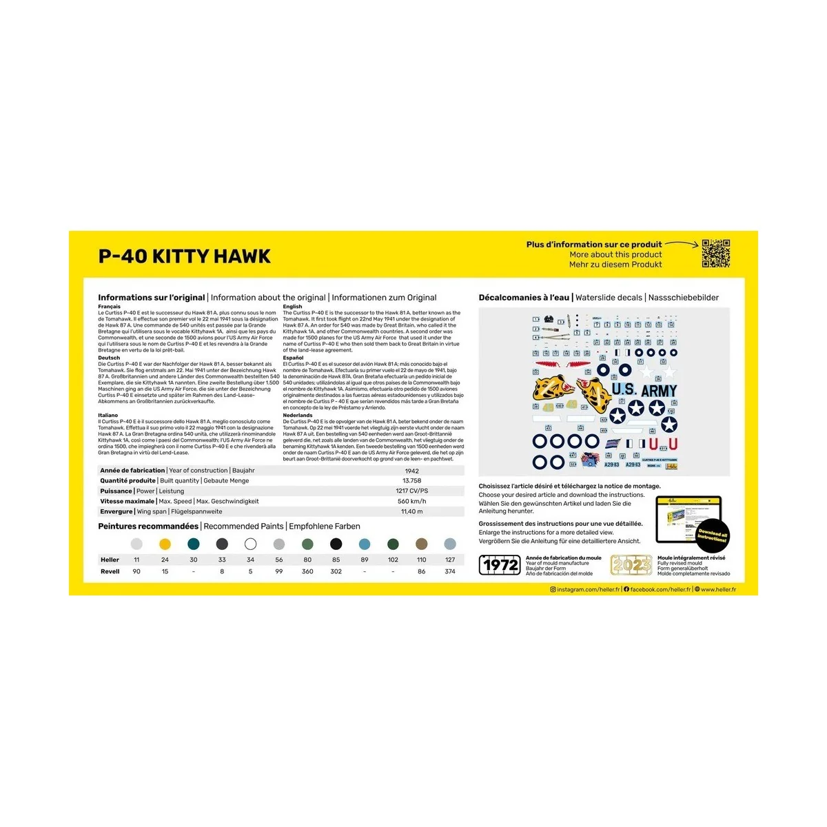 P-40 Kitty Hawk 1/72 Heller Heller HEL-80266 - 3