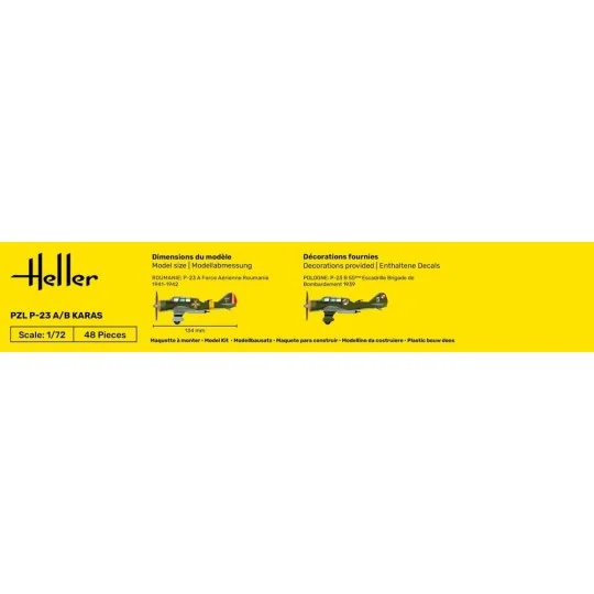 PZL 23 Karas 1/72 Heller Heller HEL-80247 - 3 HEL-80247-PZL 23 Karas 1/72 Heller - HEL-80247