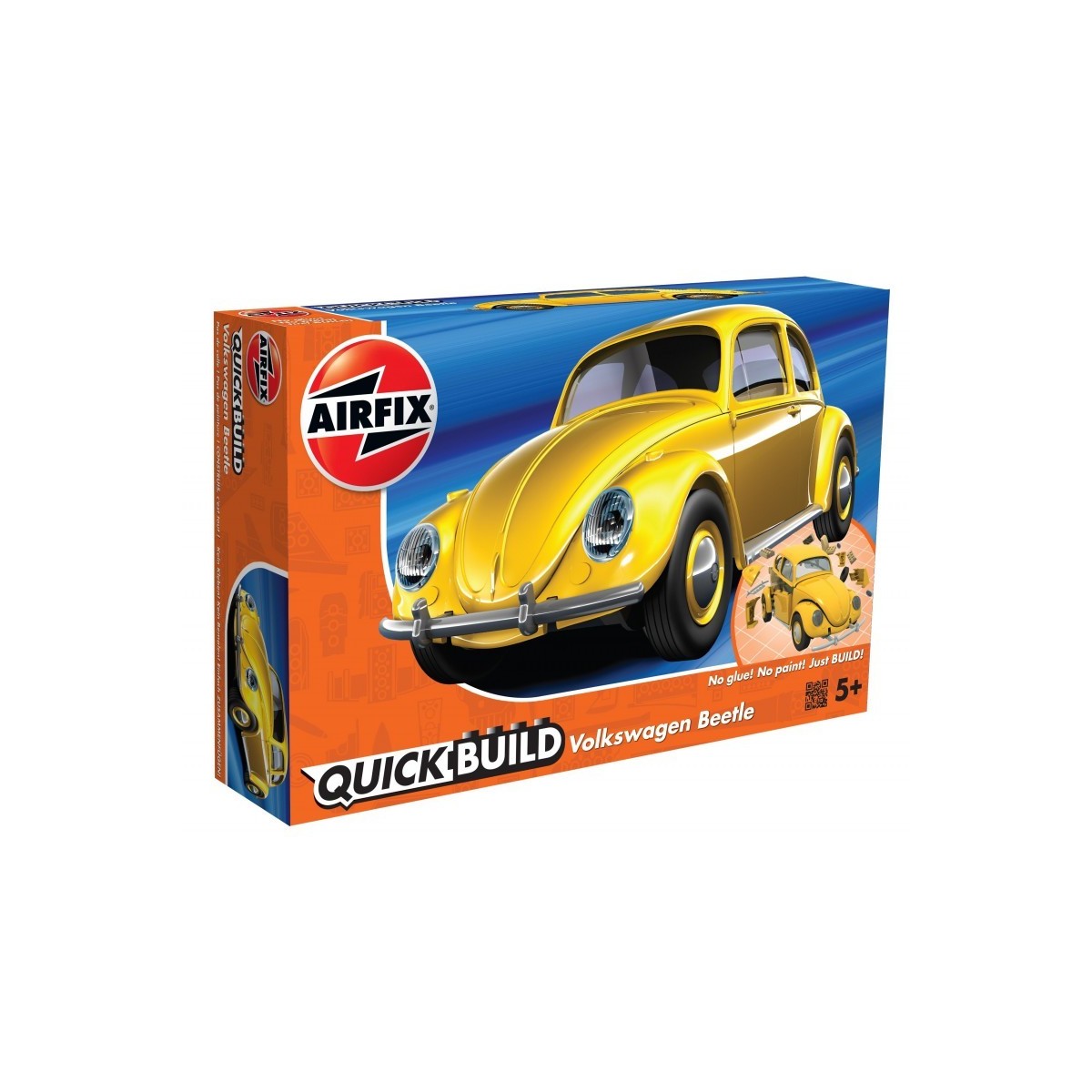 Volkswagen Beetle Coccinelle Jaune - Quick Build Airfix Airfix J6023 - 1
