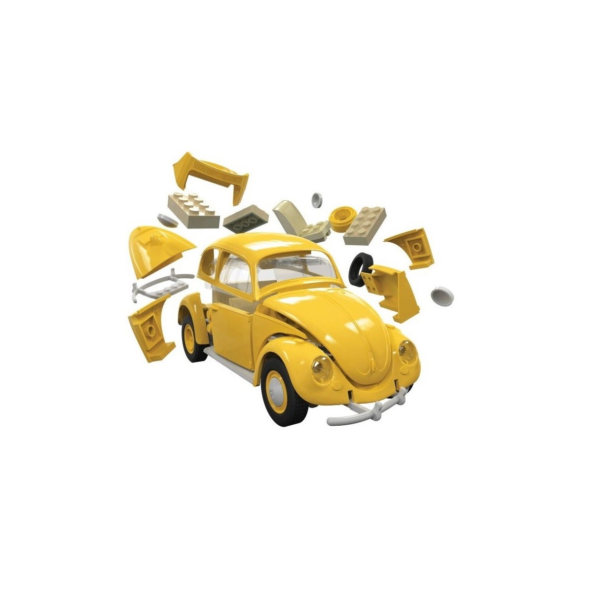 Volkswagen Beetle Coccinelle Jaune - Quick Build Airfix Airfix J6023 - 2