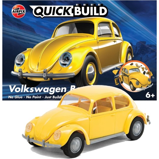 J6023-Volkswagen Beetle Beetle Yellow - Quick Build Airfix