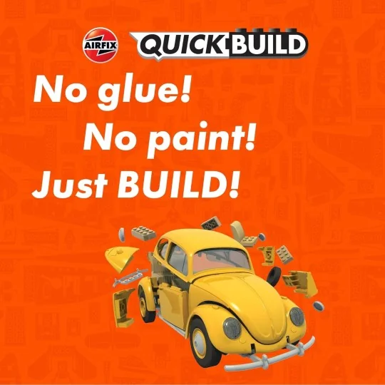 J6023-Volkswagen Beetle Coccinelle Jaune - Quick Build Airfix