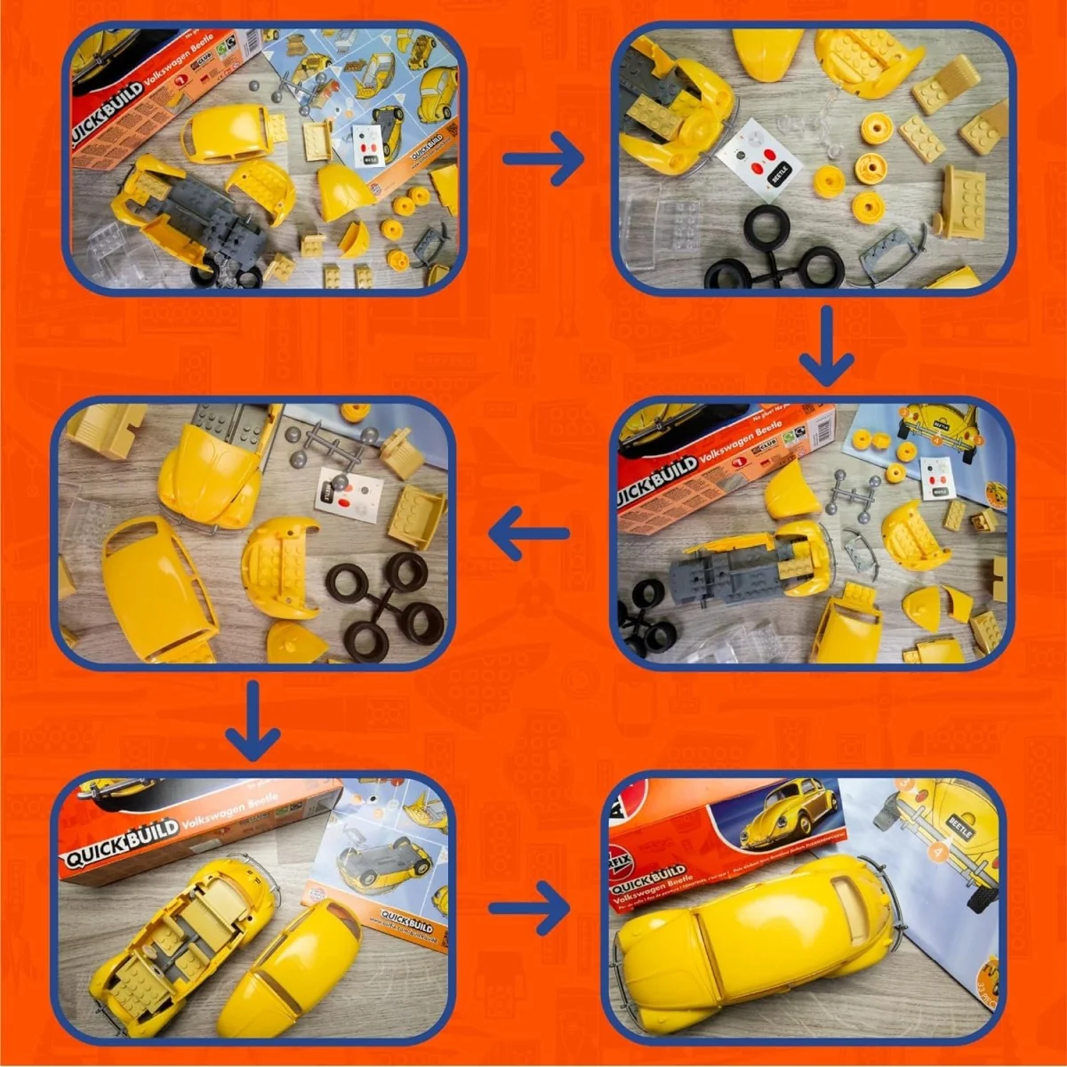 Volkswagen Beetle Beetle Yellow - Quick Build Airfix Airfix J6023 - 5