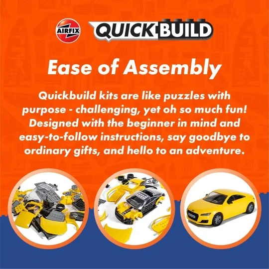 J6023-Volkswagen Beetle Beetle Yellow - Quick Build Airfix