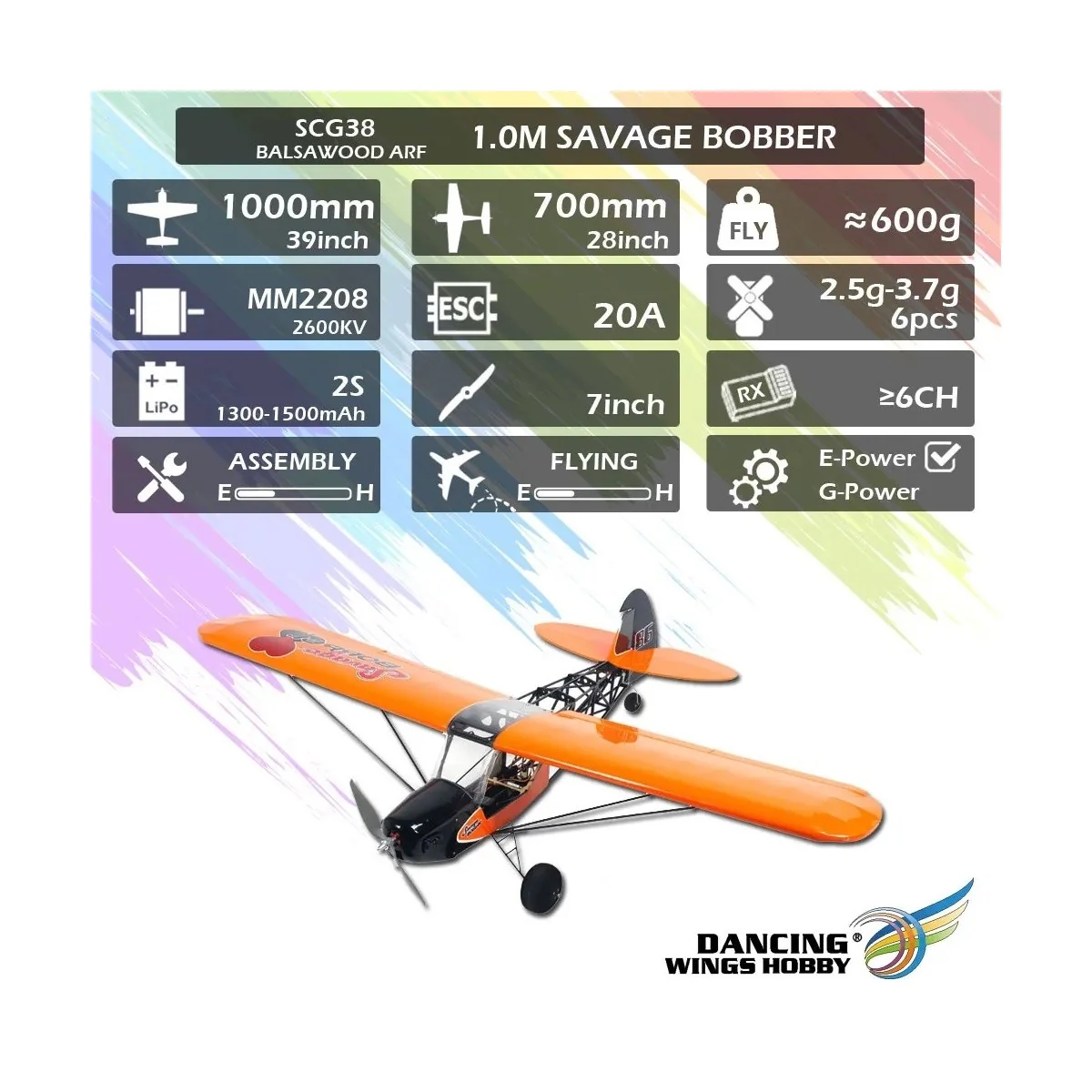 copy of Tiger Moth 800m S39 Kit ARF PNP balsa DW Hobby DW Hobby - Dancing Wings Hobby SCG3804 - 12