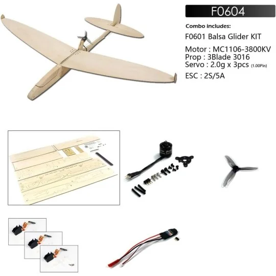 Planeur Sparrow 620mm kit balsa DW Hobby DW Hobby - Dancing Wings Hobby F0604 - 1 F0604-Planeur Sparrow 620mm kit balsa DW Hobby - F0604