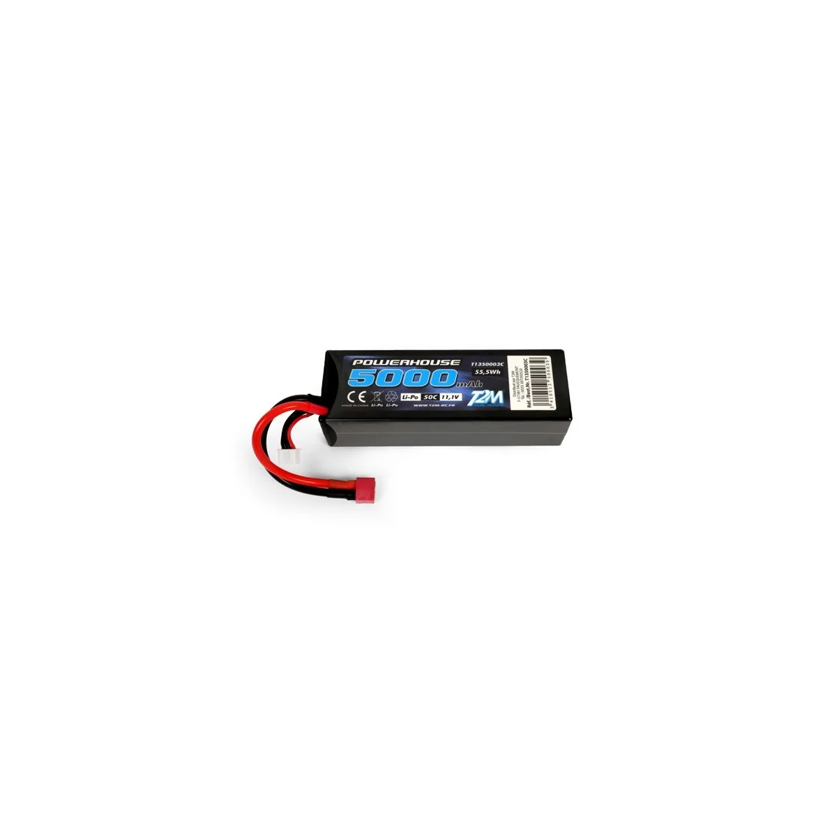 Li-Po 3S 11.1V 5000mAh 50C Case (Dean) T2M T2M T1350003C - 1 Li-Po 3S 11.1V 5000mAh 50C Case (Dean) T2M T2M T1350003C - 1