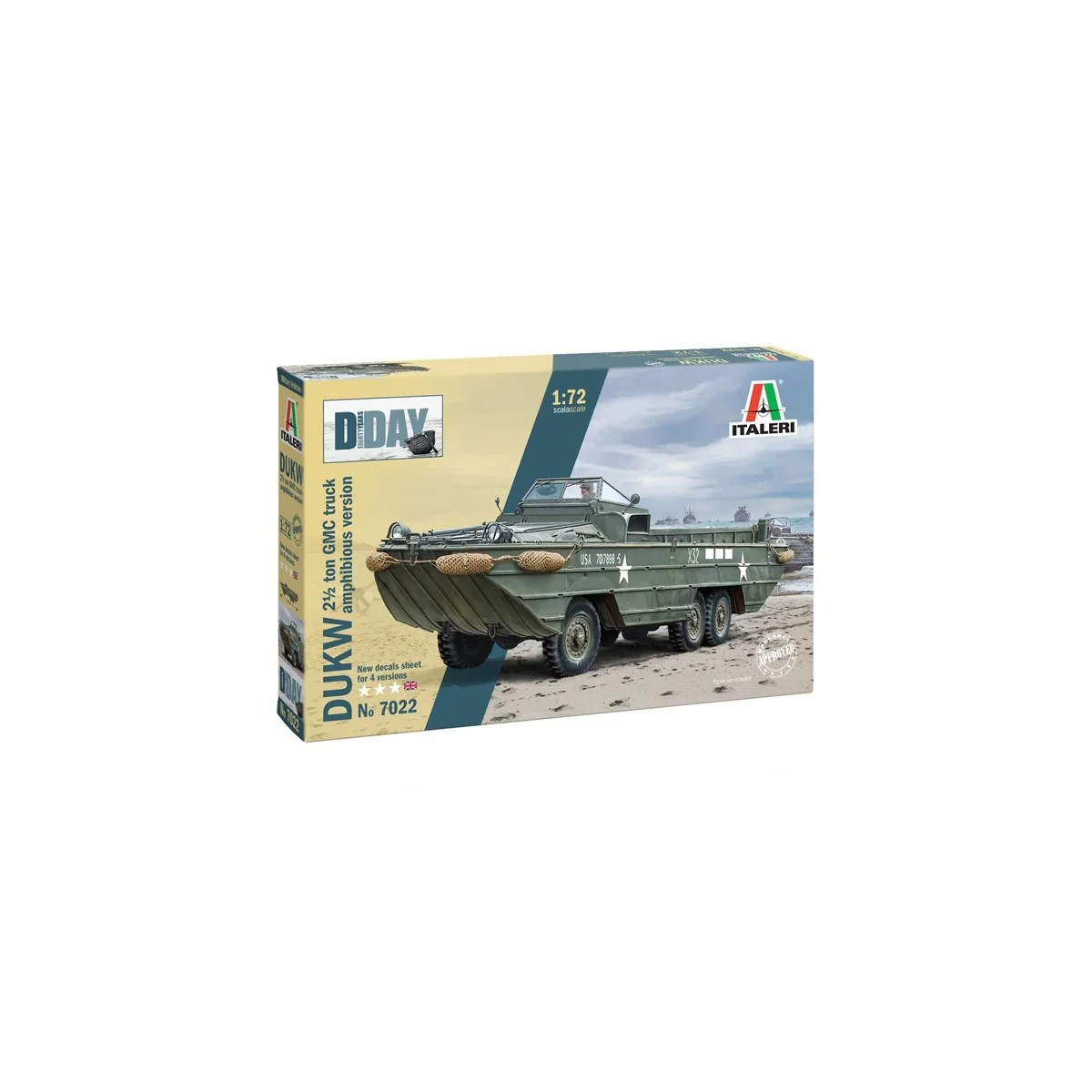 Véhicule DUKW 2 1/2 ton GMC amphibie 1/72 Italeri Italeri I7022 - 2 Véhicule DUKW 2 1/2 ton GMC amphibie 1/72 Italeri Italeri I7022 - 2